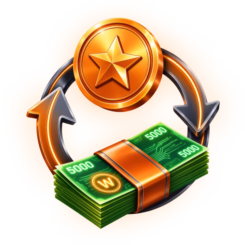 Exchange points for real money